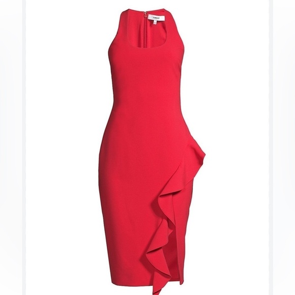 Likely Dresses & Skirts - Likely Wo Rosella Ruffle Sheath Dress in Scarlet Red size 2